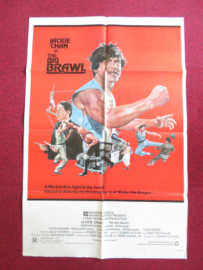 THE BIG BRAWL FOLDED US ONE SHEET POSTER JACKIE CHAN JOSE FERRER 1980