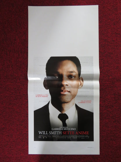 SEVEN POUNDS ITALIAN LOCANDINA POSTER WILL SMITH ROSARIO DAWSON 2009