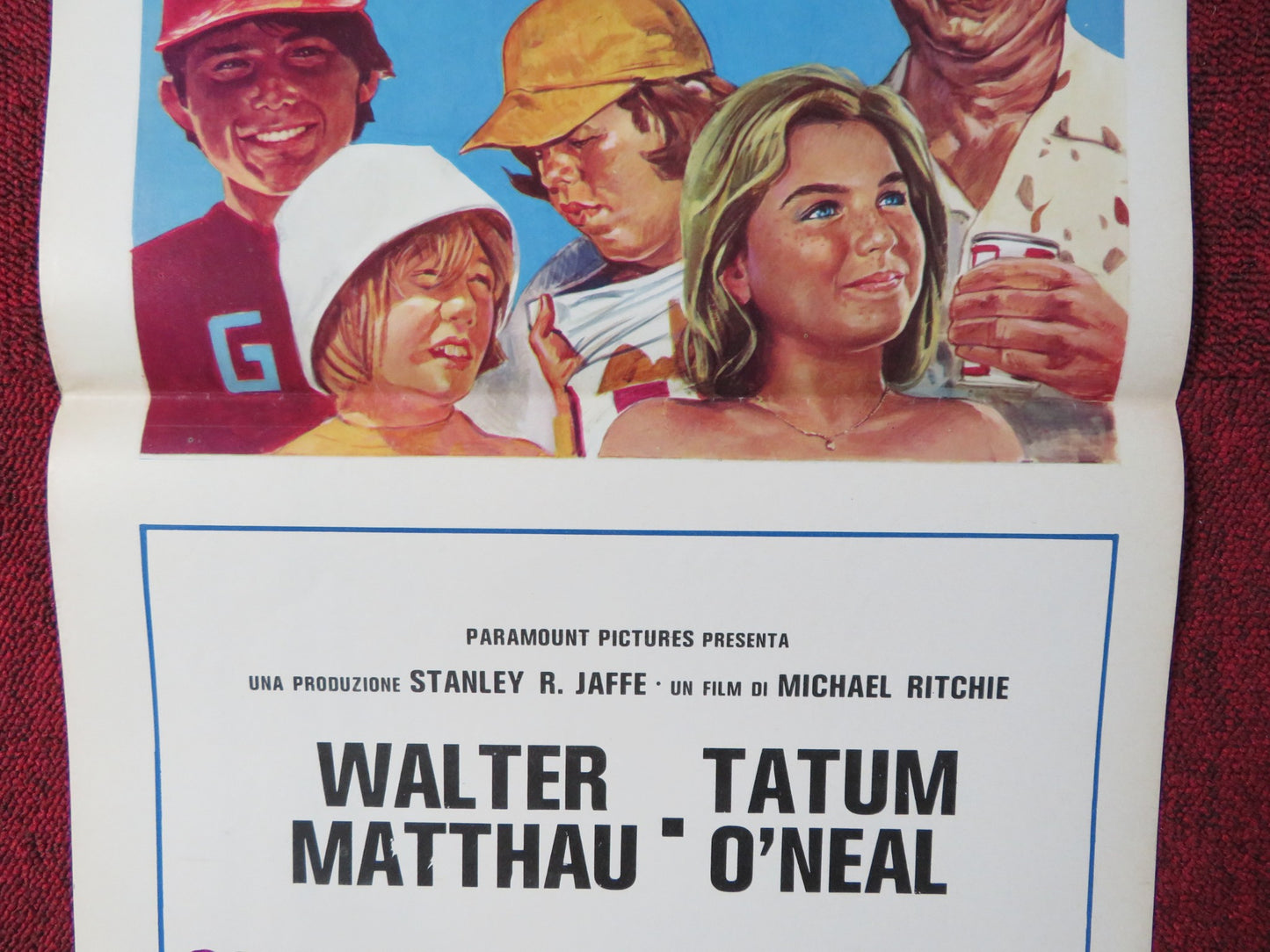 THE BAD NEWS BEARS ITALIAN LOCANDINA POSTER WALTER MATTHAU TATUM O'NEAL 1977