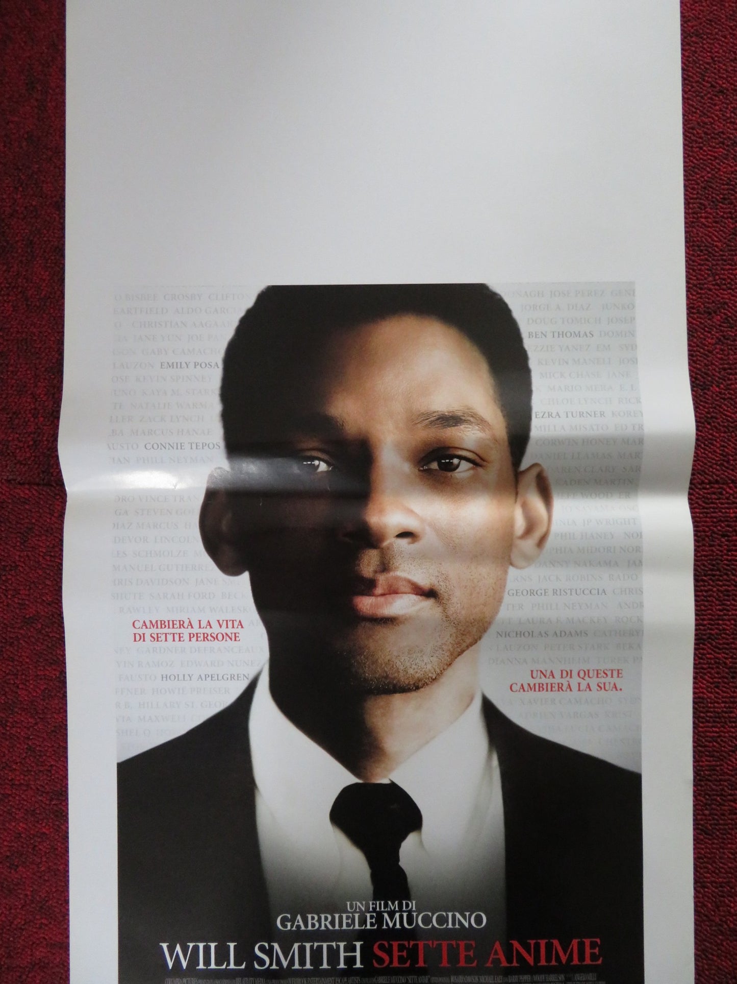 SEVEN POUNDS ITALIAN LOCANDINA POSTER WILL SMITH ROSARIO DAWSON 2009