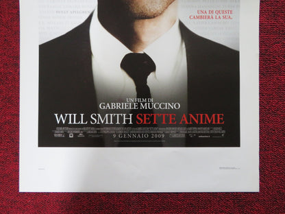 SEVEN POUNDS ITALIAN LOCANDINA POSTER WILL SMITH ROSARIO DAWSON 2009