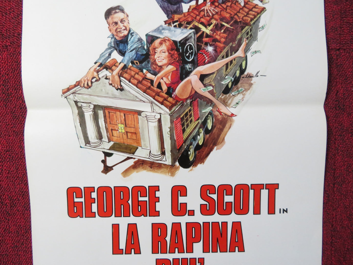 THE BANK SHOT ITALIAN LOCANDINA POSTER GEORGE C. SCOTT JOANNA CASSIDY 1974