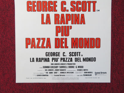 THE BANK SHOT ITALIAN LOCANDINA POSTER GEORGE C. SCOTT JOANNA CASSIDY 1974