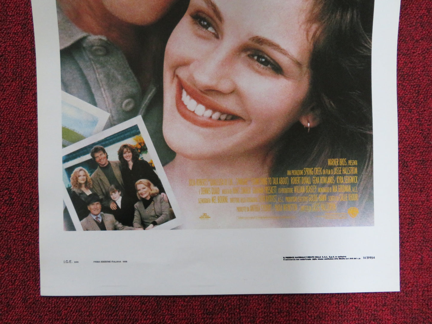 SOMETHING TO TALK ABOUT ITALIAN LOCANDINA POSTER JULIA ROBERTS R. DUVALL 1995