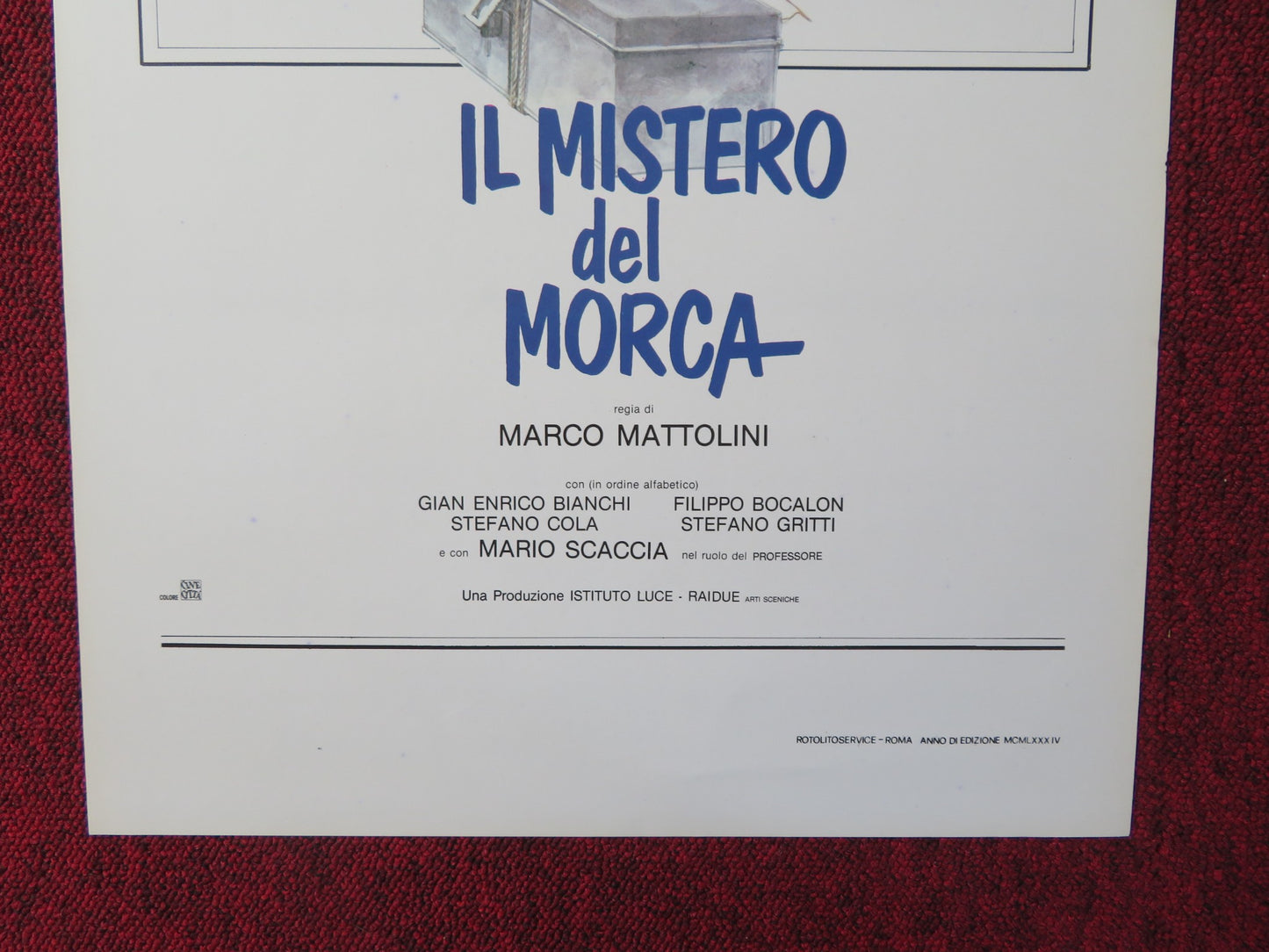 IL MISTERO DEL MORCA ITALIAN LOCANDINA POSTER GOGO BIANCHI FILIPPO BOCALON 1984