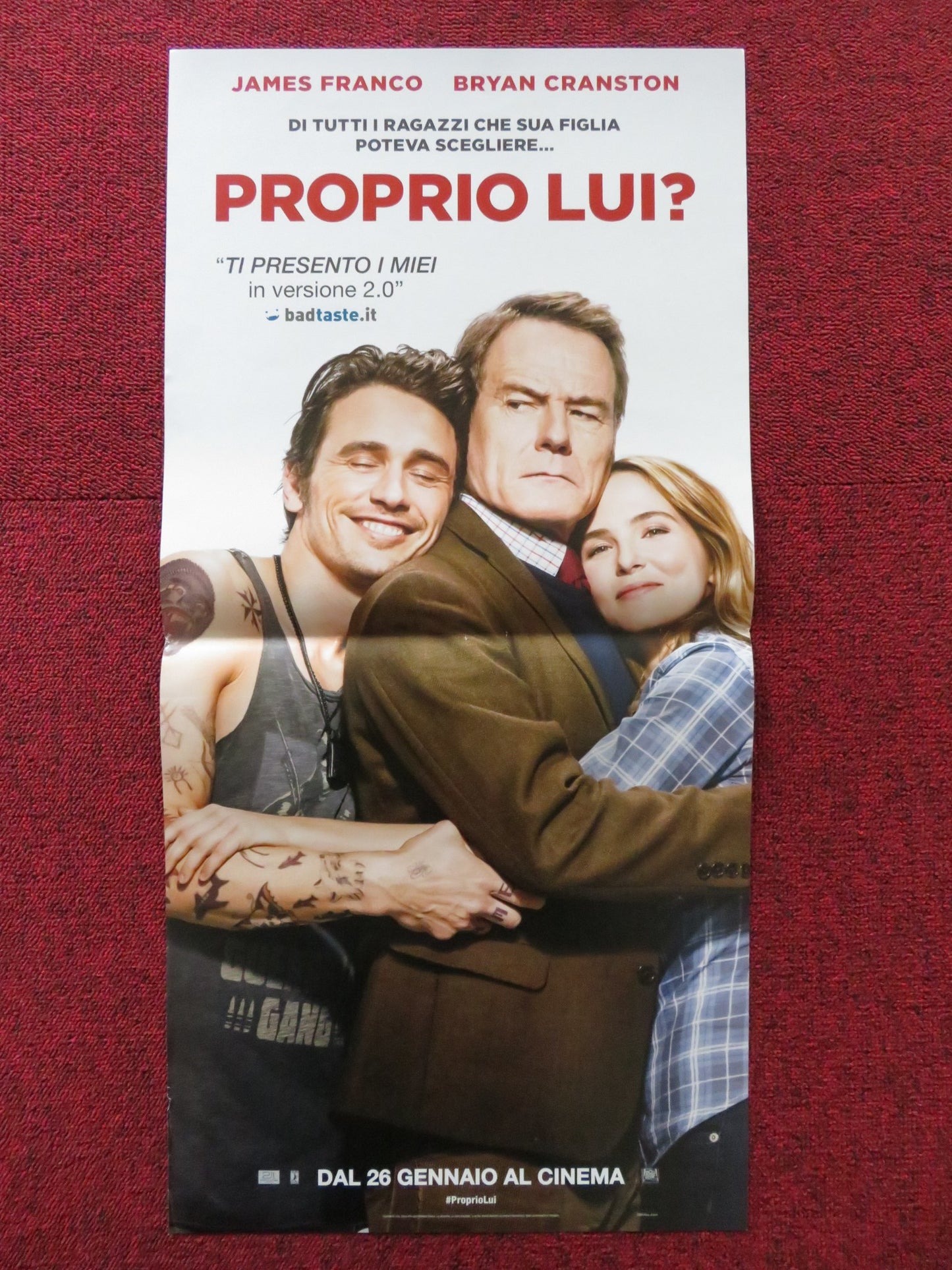 WHY HIM? ITALIAN LOCANDINA POSTER JAMES FRANCO BRYAN CRANSTON 2016