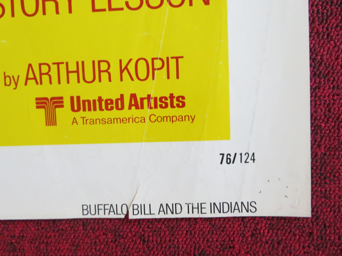 BUFFALO BILL AND THE INDIANS, OR SITTING... FOLDED US ONE SHEET POSTER 1976