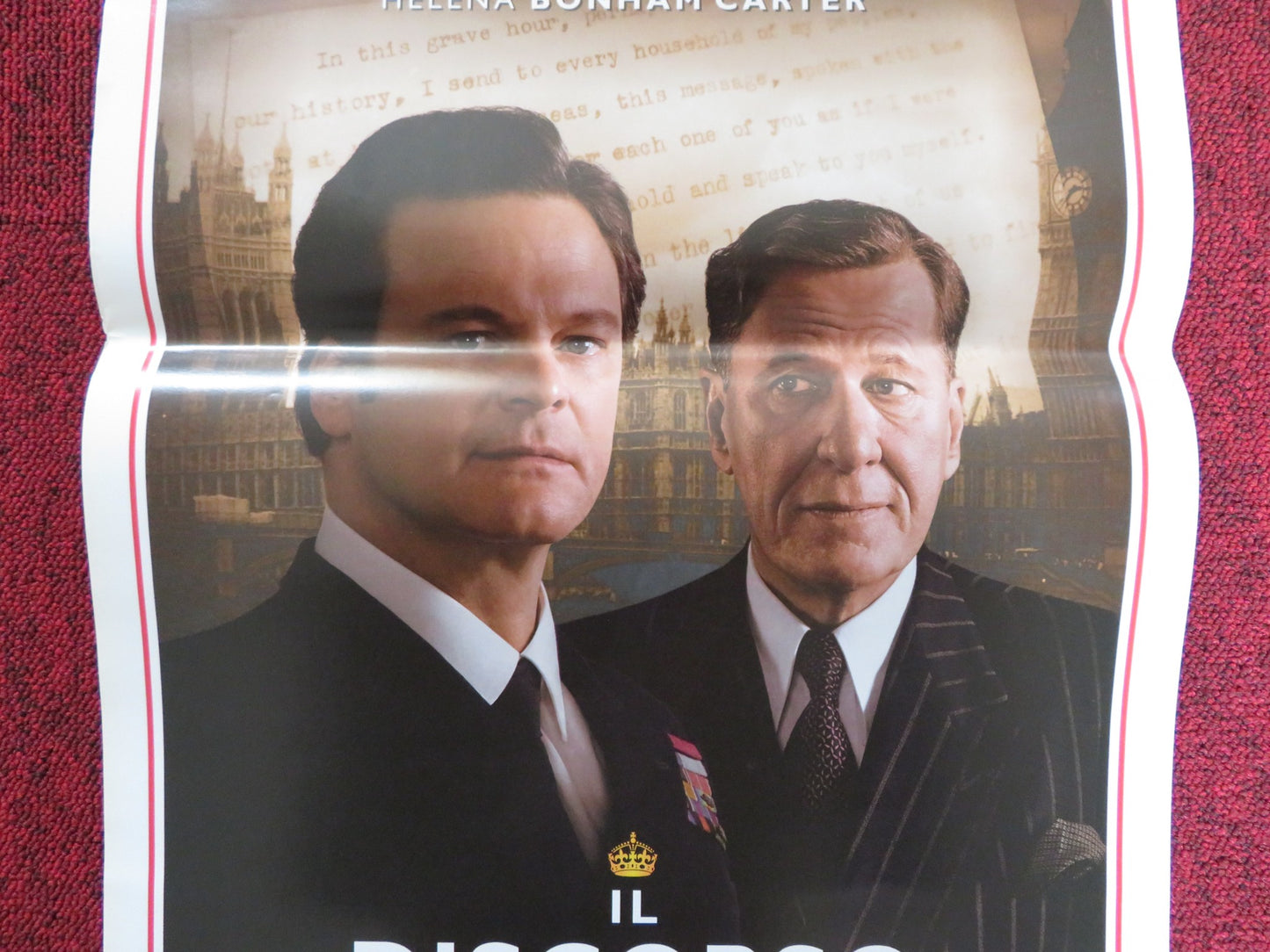 THE KING'S SPEECH ITALIAN LOCANDINA POSTER COLIN FIRTH GEOFFREY RUSH 2010