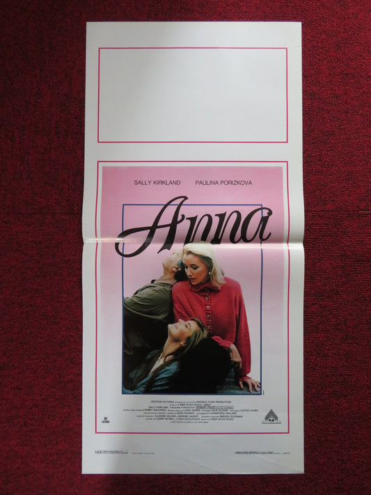 ANNA ITALIAN LOCANDINA POSTER SALLY KIRKLAND PAULINA PORIZKOVA 1987