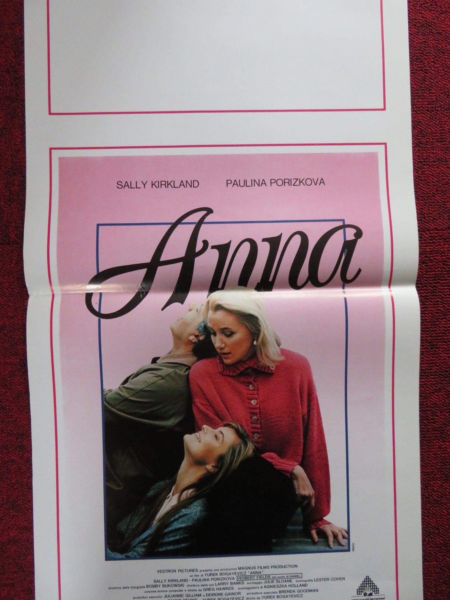 ANNA ITALIAN LOCANDINA POSTER SALLY KIRKLAND PAULINA PORIZKOVA 1987