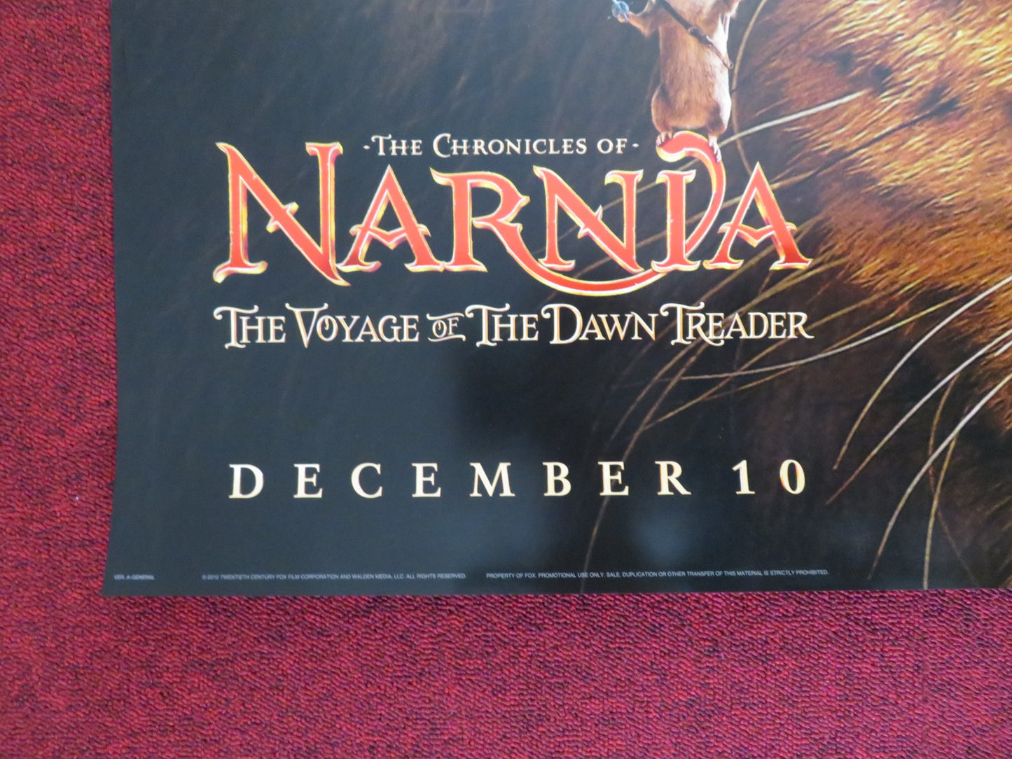 CHRONICLES OF NARNIA: THE VOYAGE OF THE DAWN... US ONE SHEET ROLLED POSTER 2010