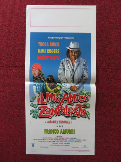 MONKEY TROUBLE ITALIAN LOCANDINA POSTER THORA BIRCH HARVEY KEITEL 1994