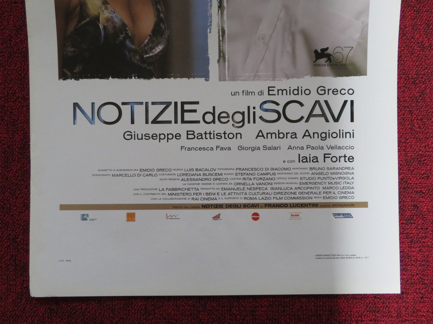 NOTIZIE DEGLI SCAVI ITALIAN LOCANDINA POSTER G. BATTISTON A. ANGIOLINI 2010