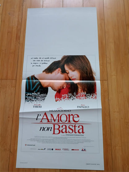 L'AMORE NON BASTA ITALIAN LOCANDINA (27.5"x13") POSTER ALESSANDRO TIBERI 2008