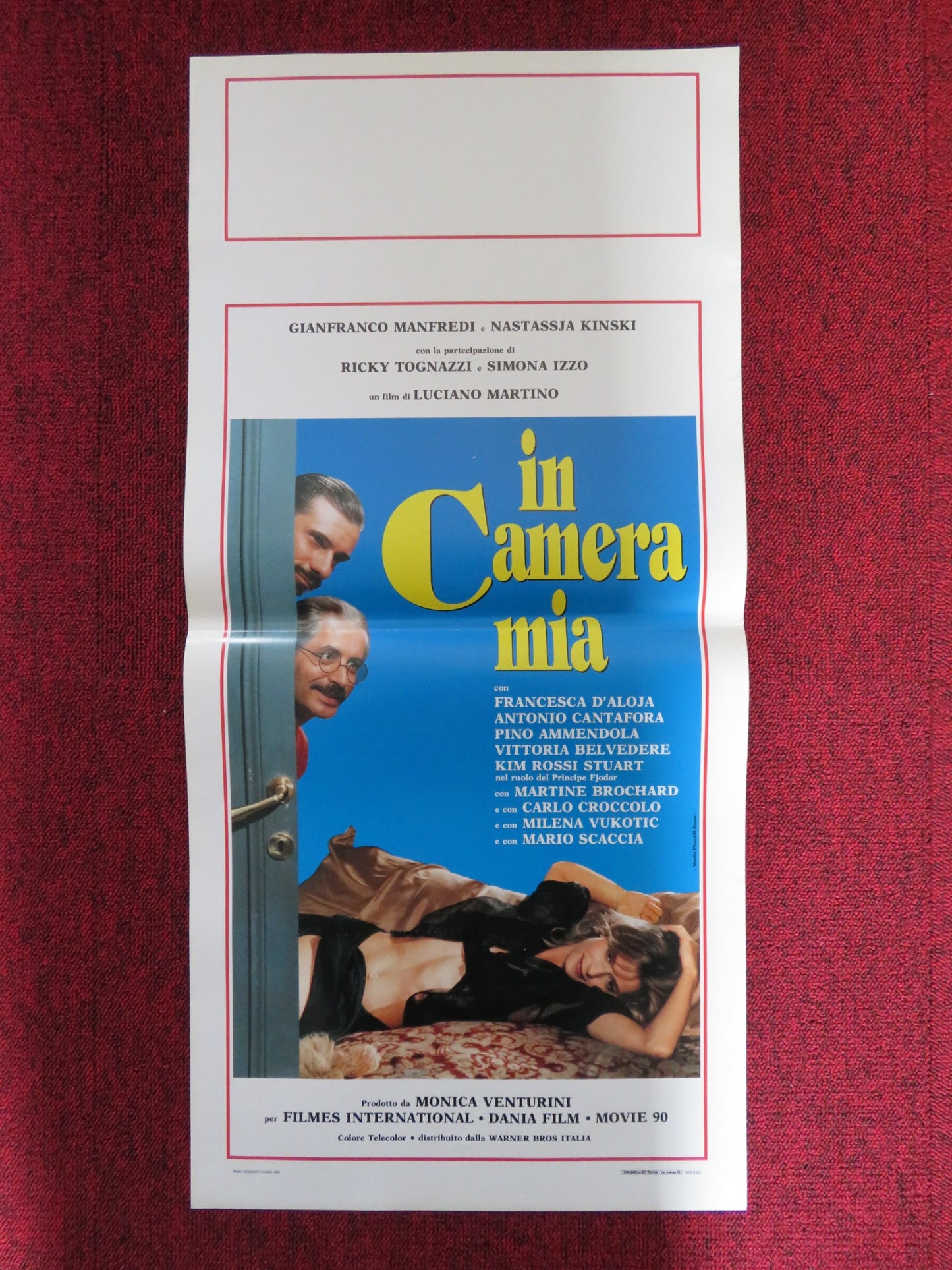 IN CAMERA MIA ITALIAN LOCANDINA POSTER GIANFRANCO MANFREDI NATASSJA KINSKI 1992