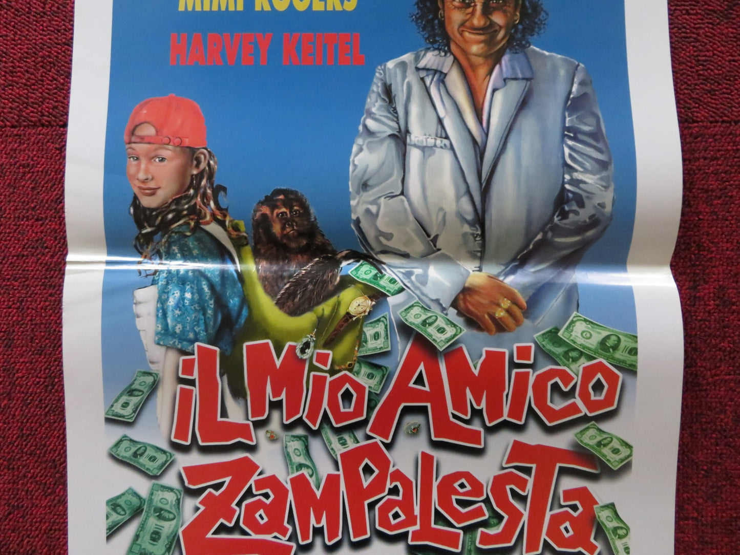 MONKEY TROUBLE ITALIAN LOCANDINA POSTER THORA BIRCH HARVEY KEITEL 1994