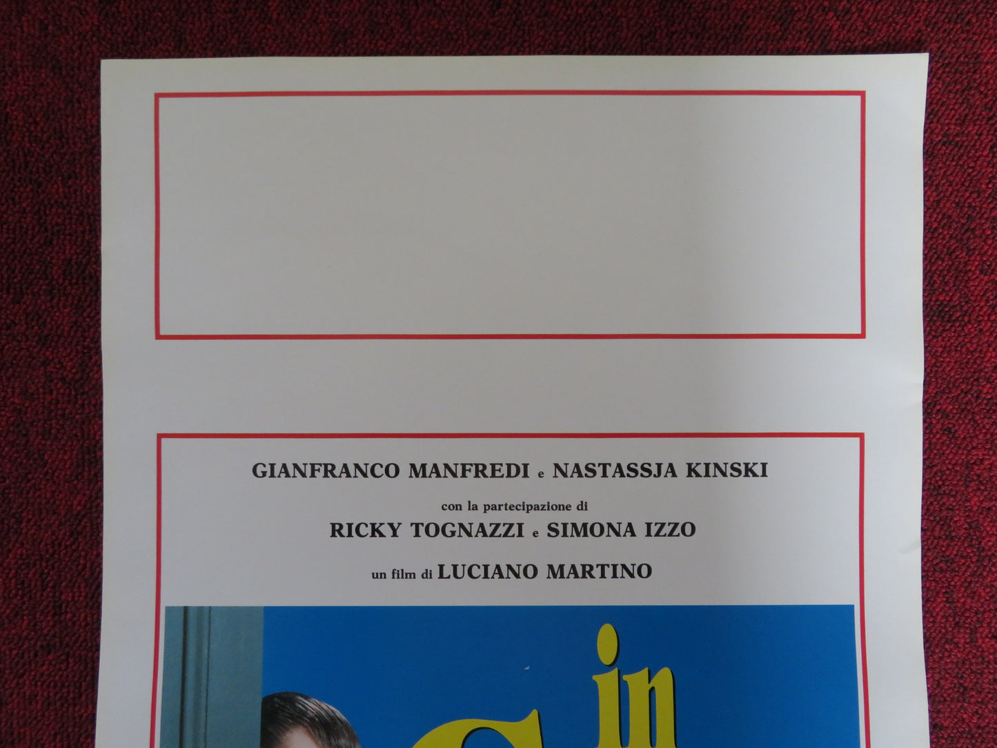 IN CAMERA MIA ITALIAN LOCANDINA POSTER GIANFRANCO MANFREDI NATASSJA KINSKI 1992