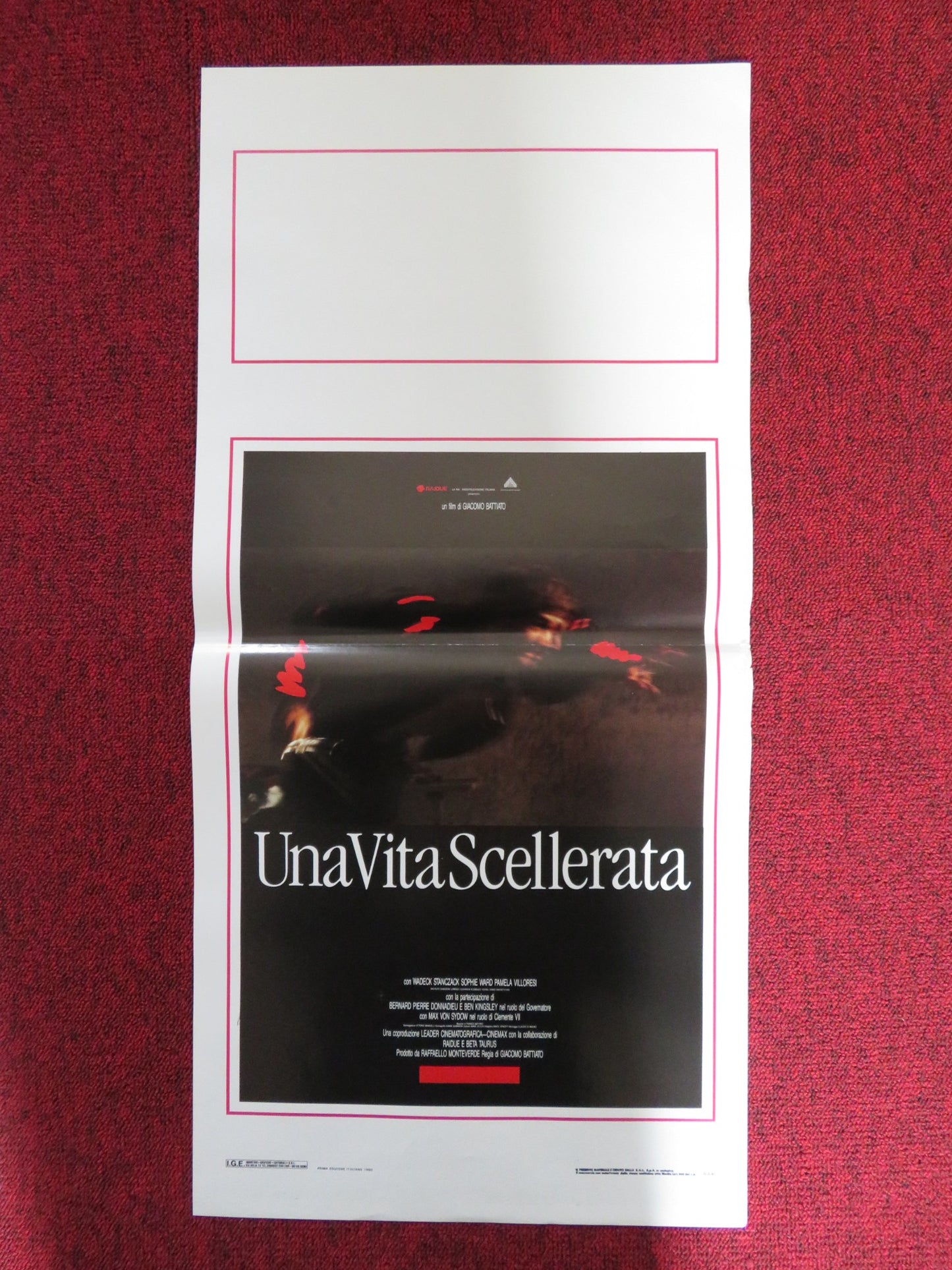 UNA VITA SCELLERATA ITALIAN LOCANDINA POSTER WADECK STANCZACK SOPHIE WARD 1990