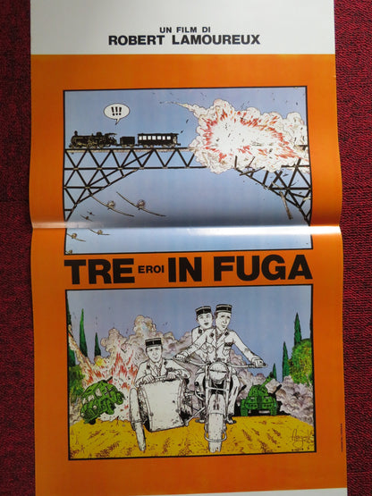 TRE EROI IN FUGA ITALIAN LOCANDINA POSTER PIERRE MONDY JEAN LEFEBVRE 1980