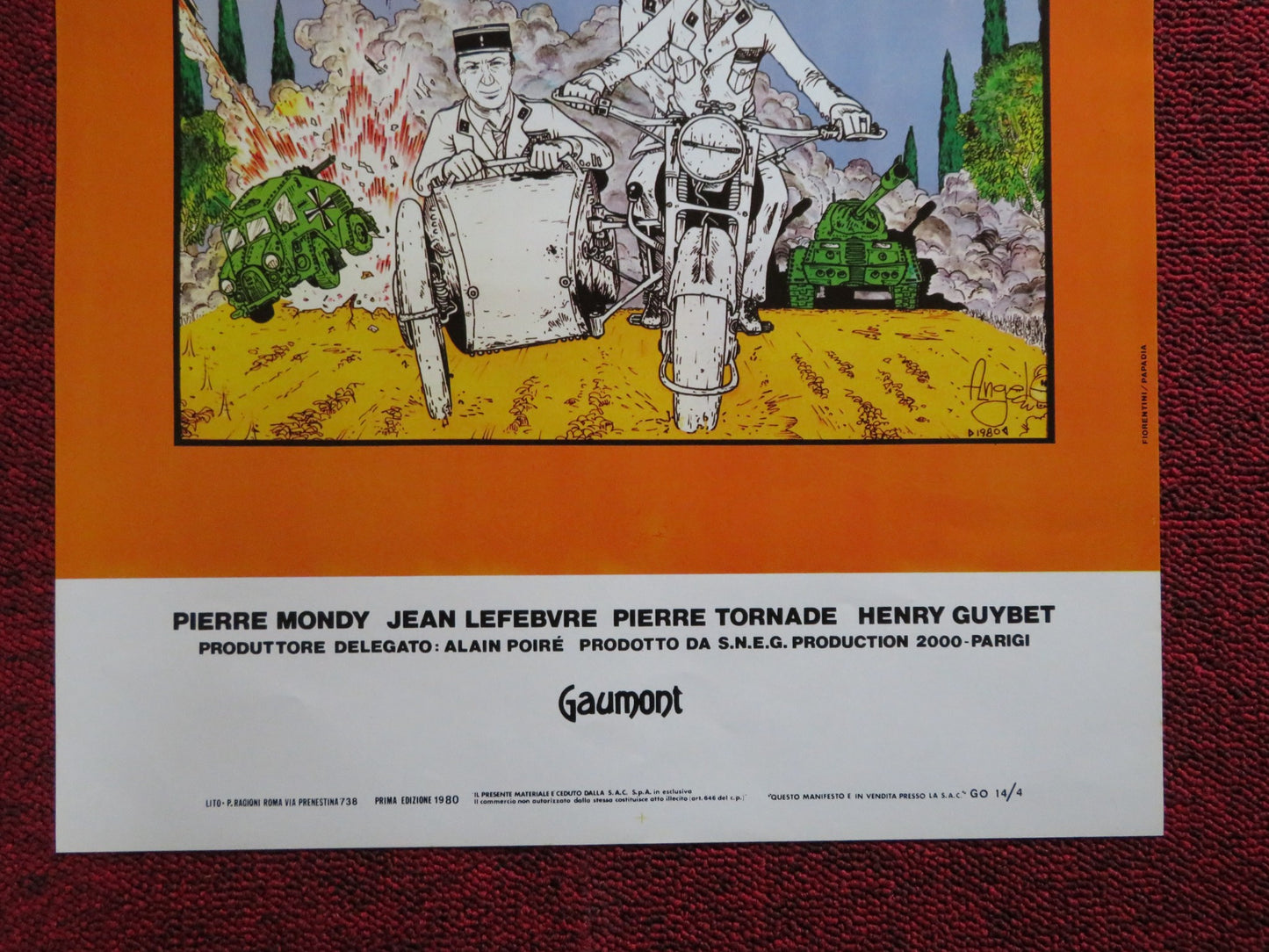 TRE EROI IN FUGA ITALIAN LOCANDINA POSTER PIERRE MONDY JEAN LEFEBVRE 1980