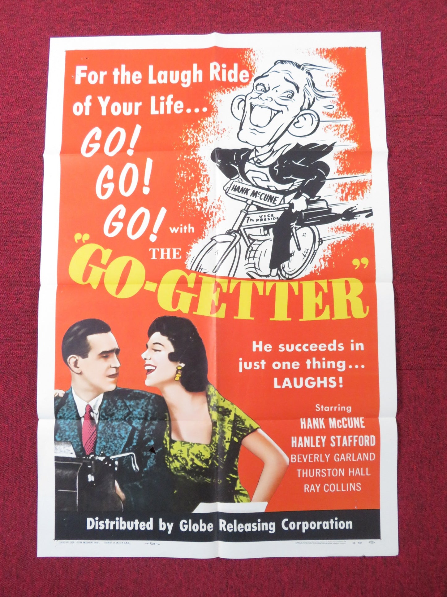 THE GO-GETTER FOLDED US ONE SHEET POSTER HANK MCCUNE HANLEY STAFFORD 1956