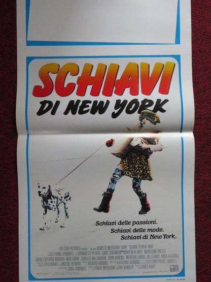 SCHIAVI DI NEW YORK ITALIAN LOCANDINA POSTER BERNADETTE PETERS C. SARANDON 1989