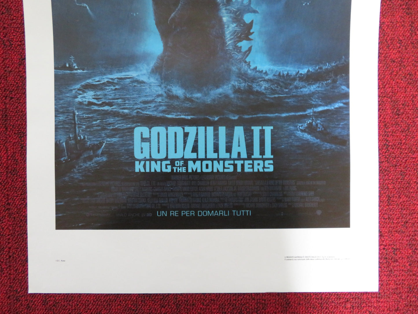 GODZILLA II KING OF THE MONSTERS ITALIAN LOCANDINA POSTER MILLIE B. BROWN 2019