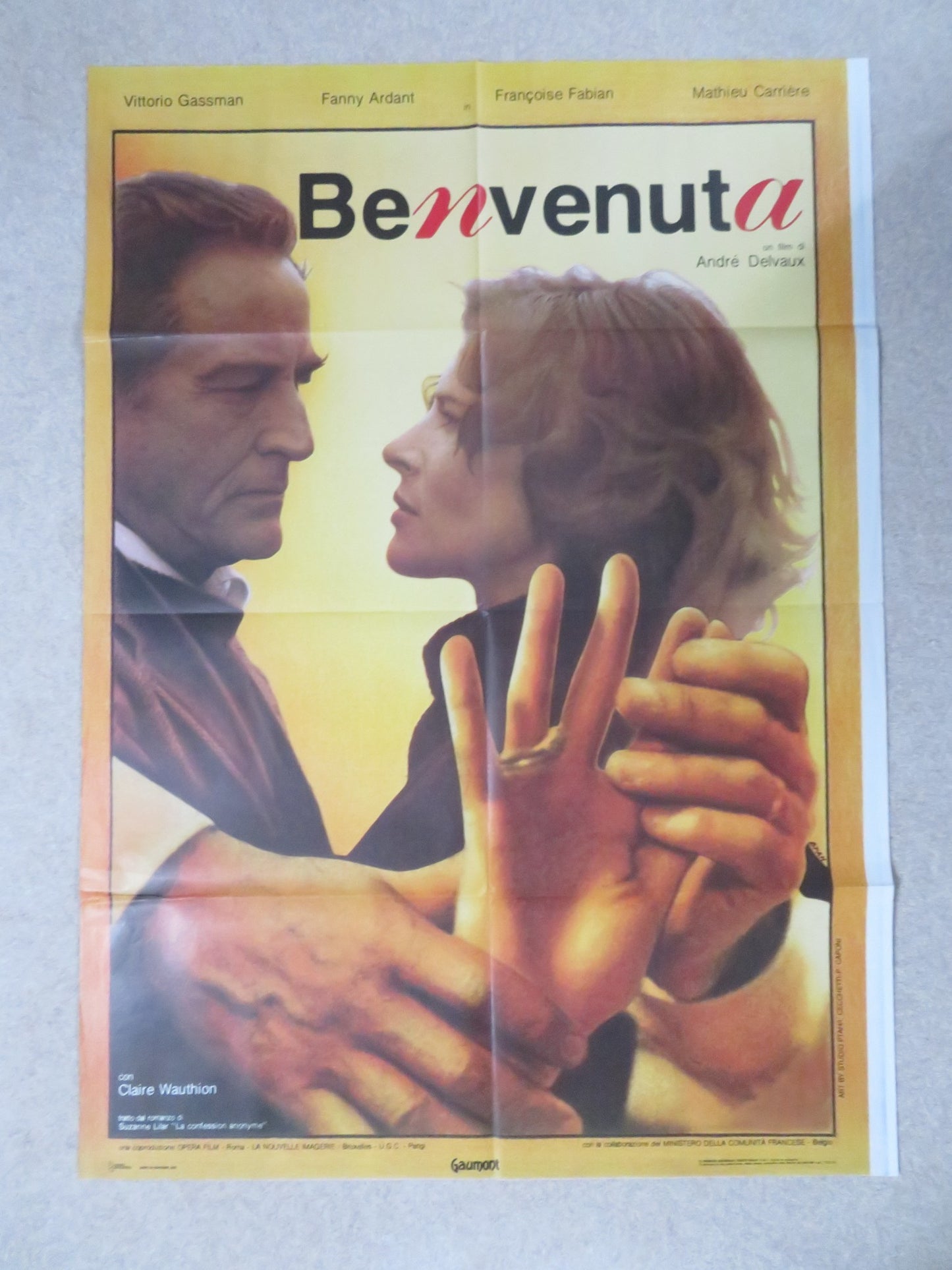 BENVENUTA ITALIAN 2 FOGLIO POSTER FANNY ARDANT VITTORIO GASSMAN 1983