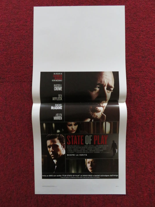 STATE OF PLAY ITALIAN LOCANDINA POSTER RUSSELL CROWE BEN AFFLECK 2009