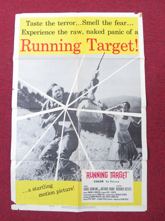 RUNNING TARGET FOLDED US ONE SHEET POSTER DORIS DOWLING ARTHUR FRANZ 1956