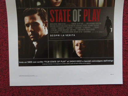 STATE OF PLAY ITALIAN LOCANDINA POSTER RUSSELL CROWE BEN AFFLECK 2009