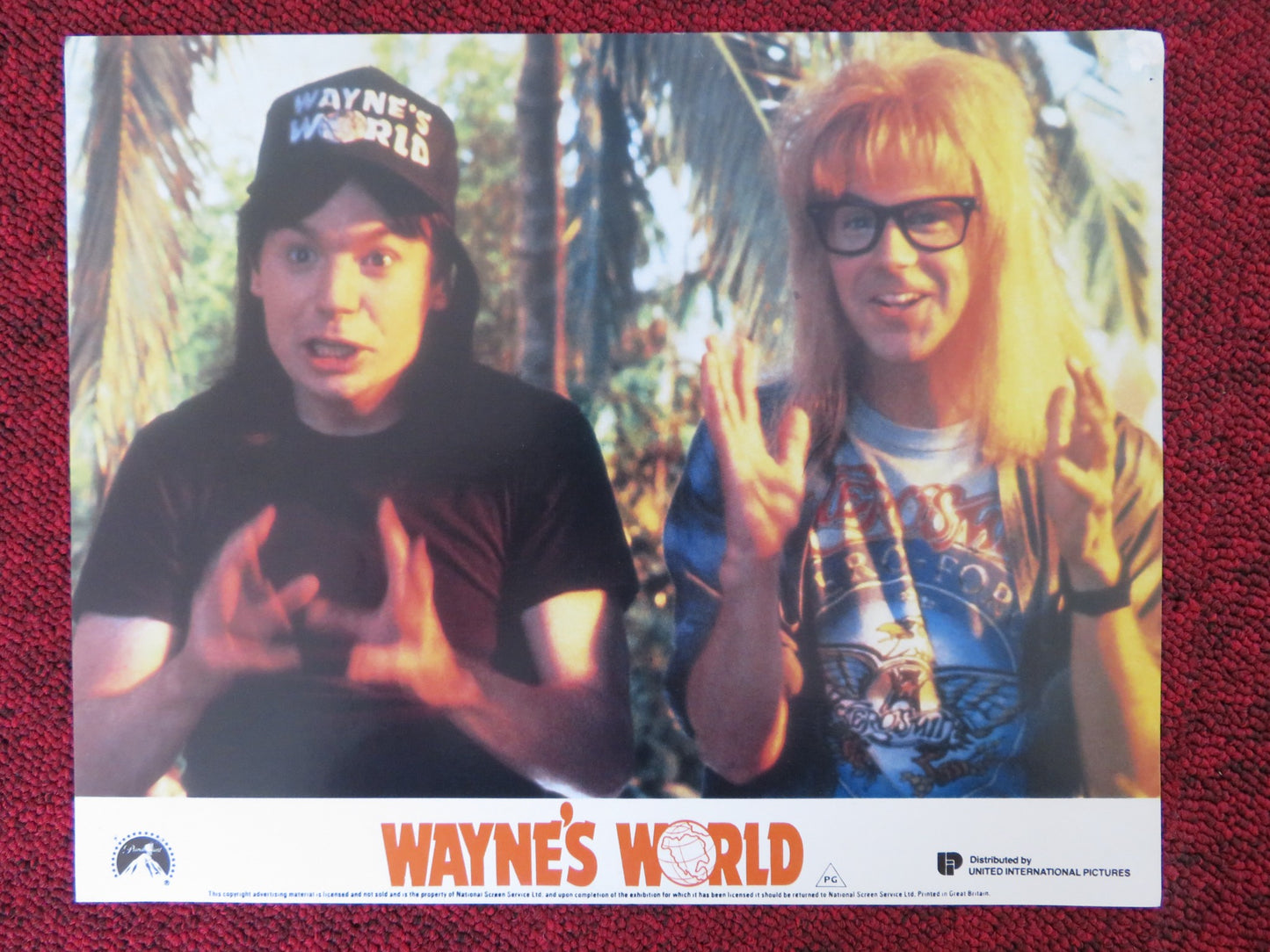 WAYNE'S WORLD - D LOBBY CARD MIKE MYERS DANA CARVEY 1992