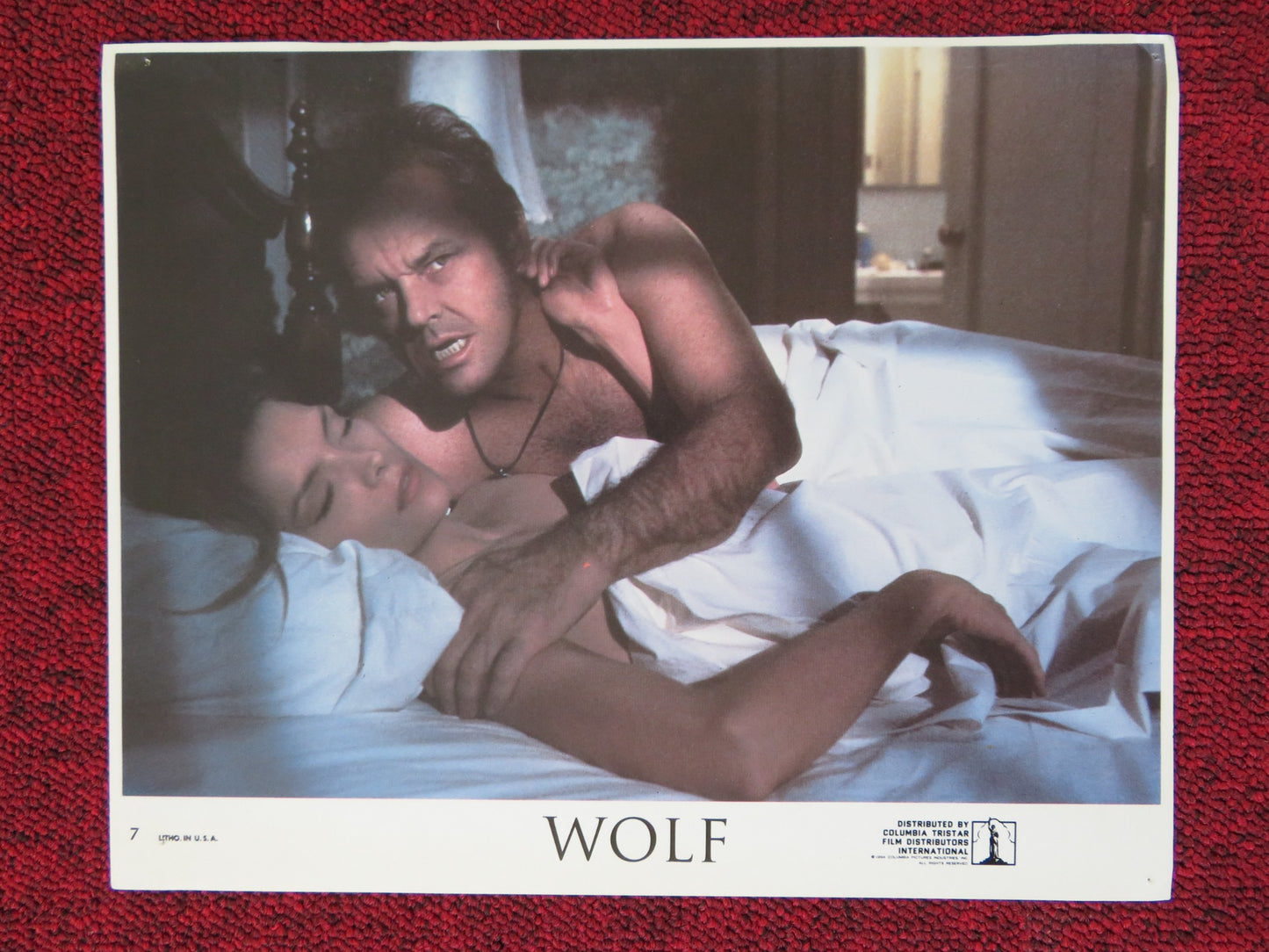 WOLF - 7 LOBBY CARD JACK NICHOLSON MICHELLE PFEIFFER 1994