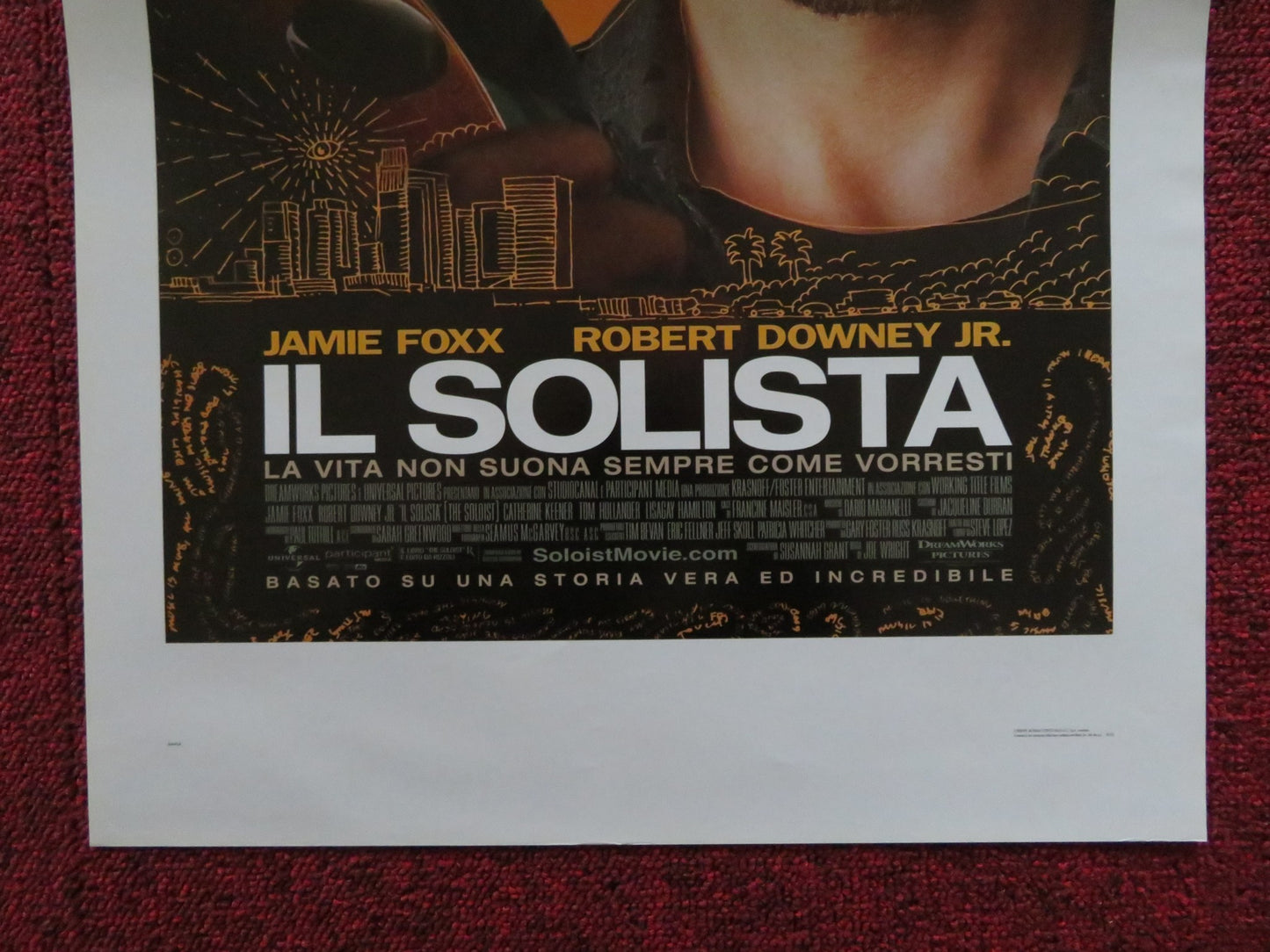 THE SOLOIST ITALIAN LOCANDINA POSTER JAMIE FOXX ROBERT DOWNEY JR.