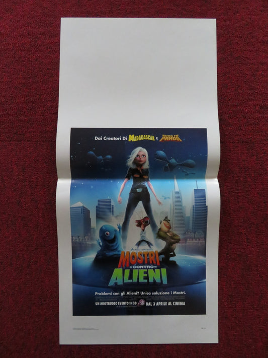 MONSTERS VS ALIENS ITALIAN LOCANDINA POSTER REESE WITHERSPOON SETH ROGEN 2009