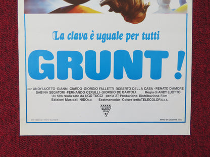 GRUNT! ITALIAN LOCANDINA POSTER ANDY LUOTTO GIANNI CIARDO 1982