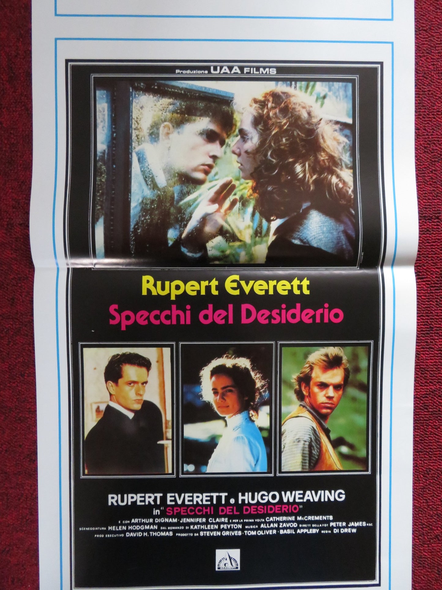 THE RIGHT HAND MAN ITALIAN LOCANDINA POSTER RUPERT EVERETT HUGO WEAVING 1987