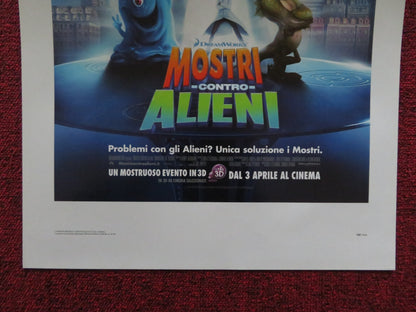 MONSTERS VS ALIENS ITALIAN LOCANDINA POSTER REESE WITHERSPOON SETH ROGEN 2009