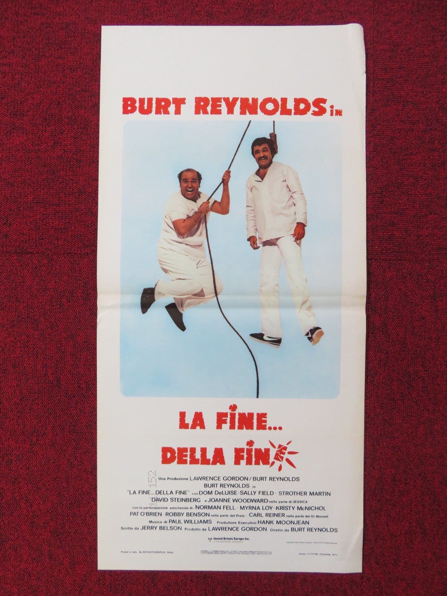 THE END ITALIAN LOCANDINA POSTER BURT REYNOLDS DOM DELUISE 1978