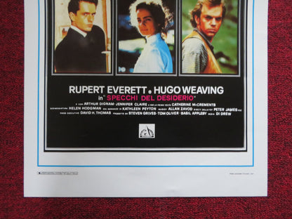 THE RIGHT HAND MAN ITALIAN LOCANDINA POSTER RUPERT EVERETT HUGO WEAVING 1987