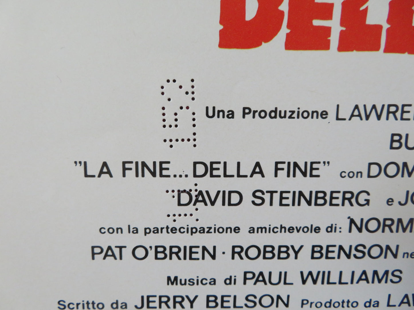 THE END ITALIAN LOCANDINA POSTER BURT REYNOLDS DOM DELUISE 1978