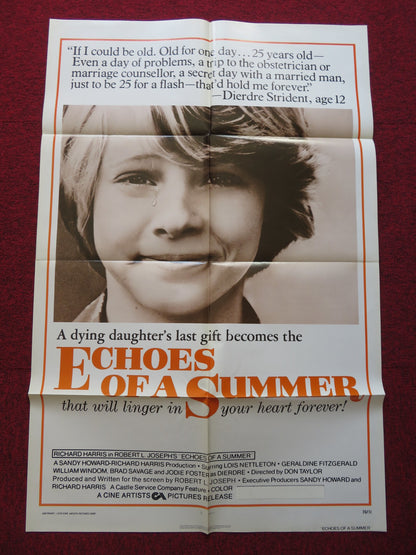 ECHOES OF A SUMMER FOLDED US ONE SHEET POSTER RICHARD HARRIS LOIS NETTLETON 1976