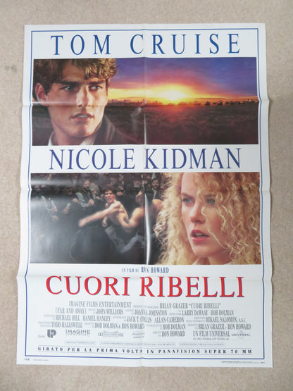 FAR AND AWAY ITALIAN 2 FOGLIO POSTER TOM CRUISE NICOLE KIDMAN 1992