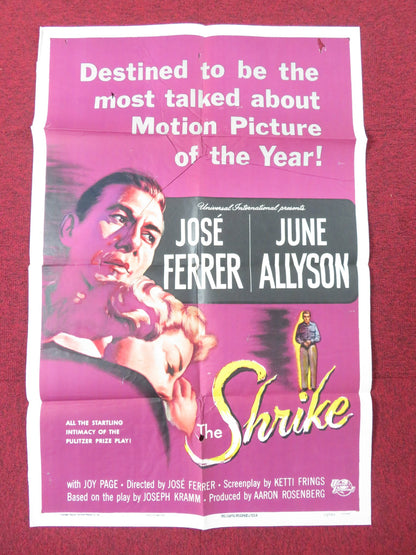 THE SHRIKE FOLDED US ONE SHEET POSTER JOSE FERRER JUNE ALLYSPN  1955