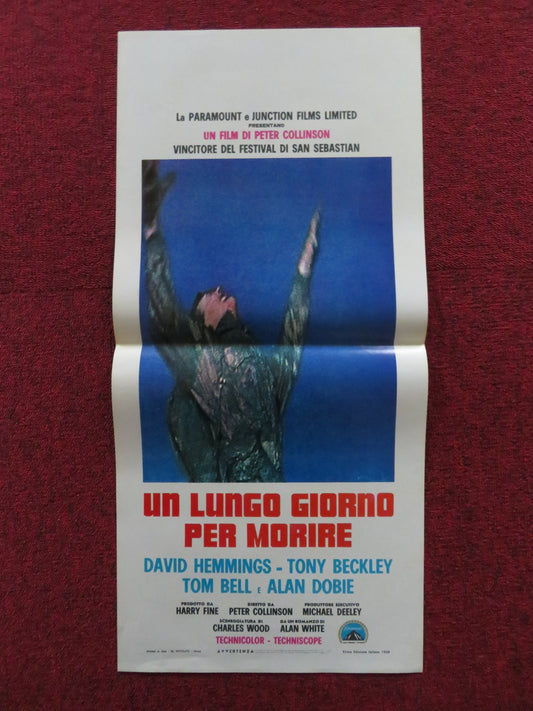 THE LONG DAY'S DYING ITALIAN LOCANDINA POSTER DAVID HEMMINGS TONY BECKLEY 1968