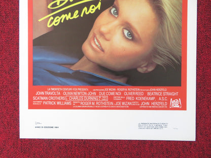 TWO OF A KIND ITALIAN LOCANDINA POSTER JOHN TRAVOLTA OLIVIA NEWTON-JOHN 1984