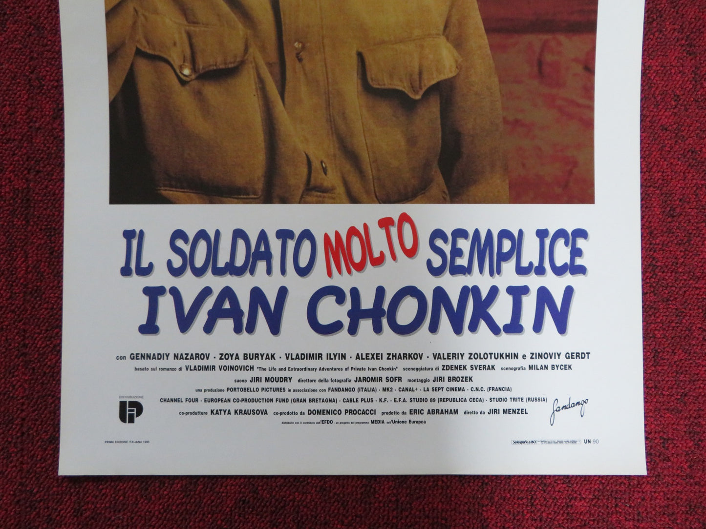 IL SOLDATO MOLTO SEMPLICE IVAN CHONKIN ITALIAN LOCANDINA POSTER G. NAZAROV 1994