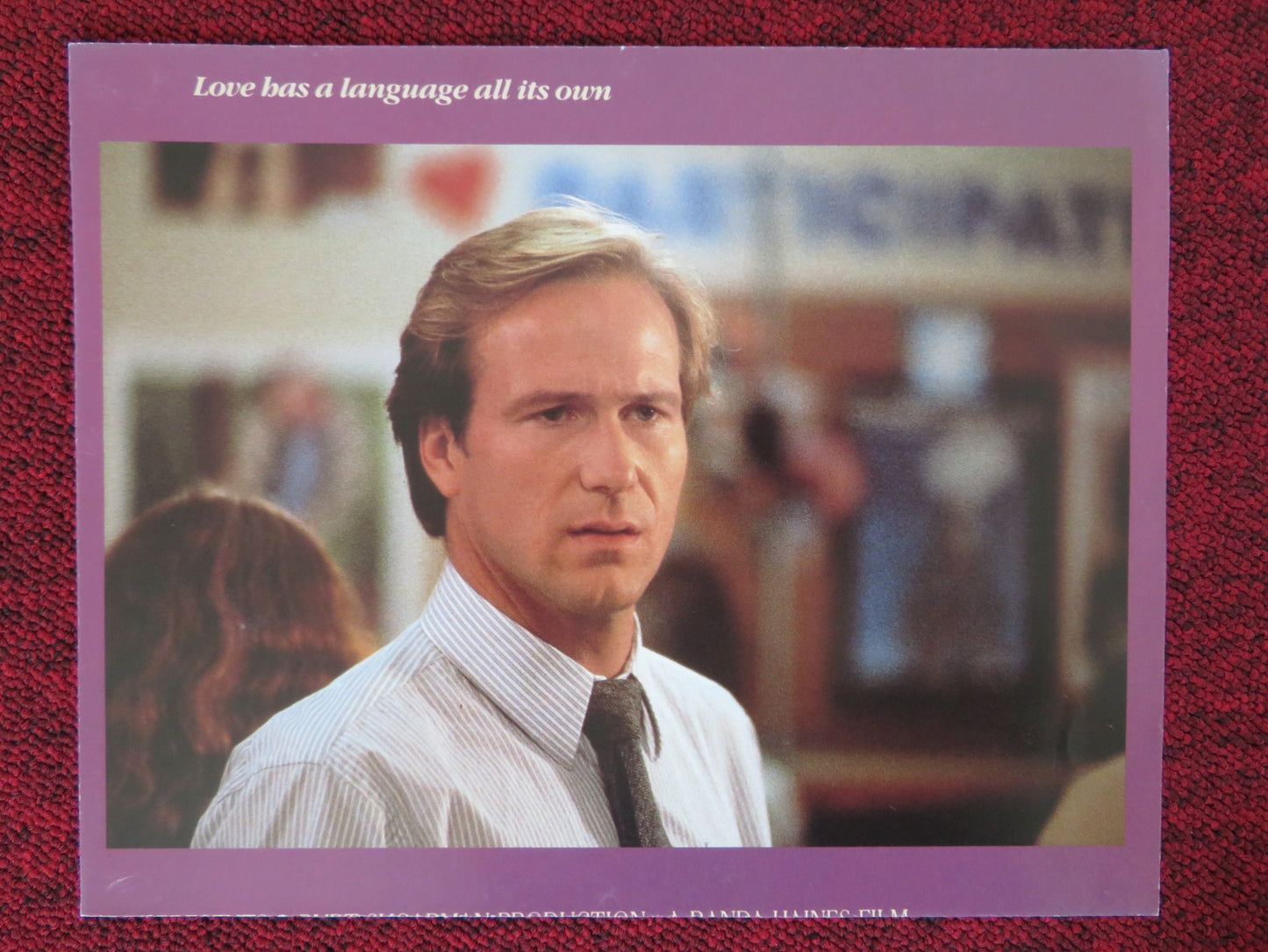 CHILDREN OF A LESSER GOD - E LOBBY CARD WILLIAM HURT MARLEE MATLIN 1986