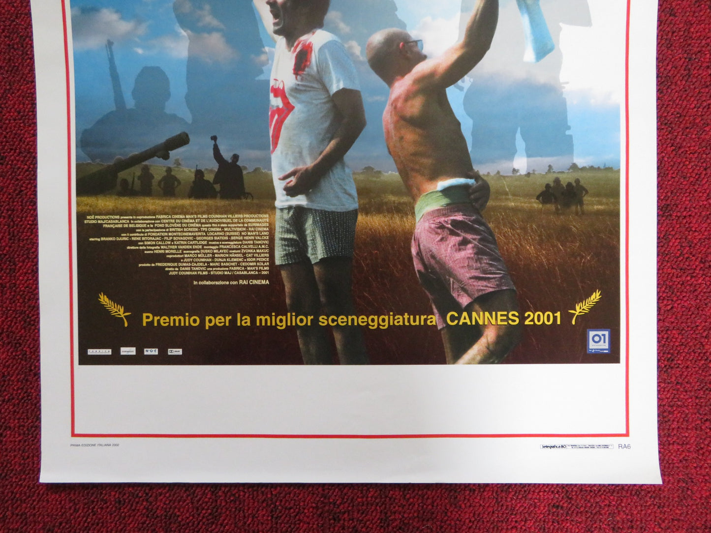 NO MANS LAND ITALIAN LOCANDINA POSTER BRANKO DJURIC RENE BITORAJAC 2001