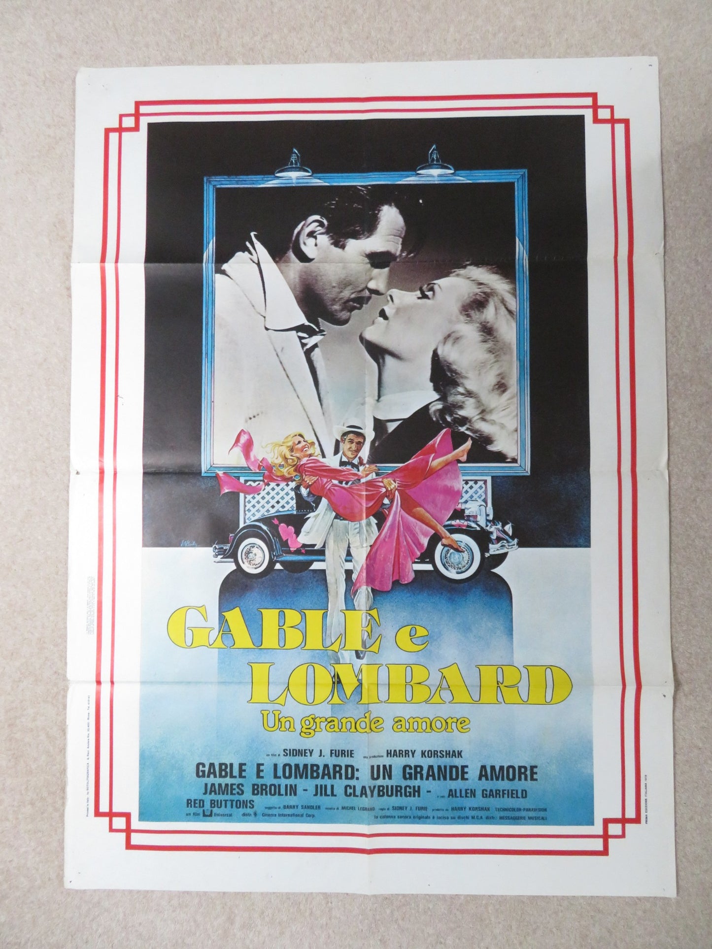 GABLE AND LOMBARD ITALIAN 2 FOGLIO POSTER JAMES BROLIN JILL CLAYBURGH 1976